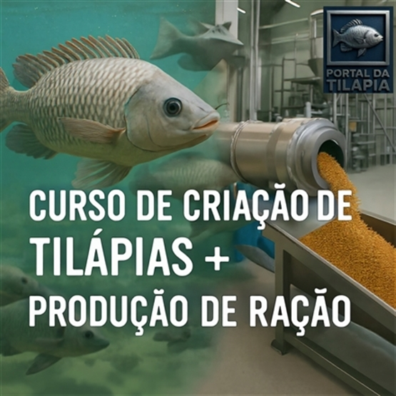 CURSO DE CRIAÇÃO DE TILÁPIAS E CAMARÃO DA MALÁSIA + CURSO DE PRODUÇÃO DE RAÇÃO